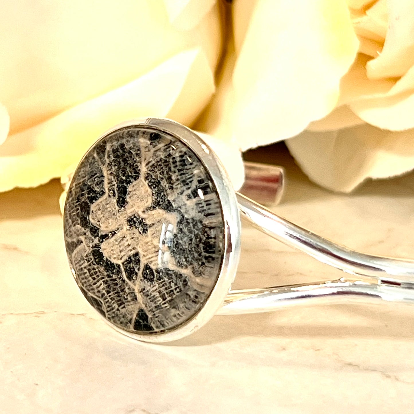 Lace 13th Anniversary Bangle Bracelet Handmade-Bangle-Handmadeanniversary-Handmade Anniversary