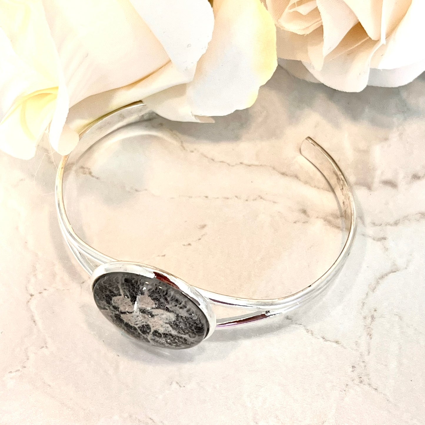 Lace 13th Anniversary Bangle Bracelet Handmade-Bangle-Handmadeanniversary-Handmade Anniversary