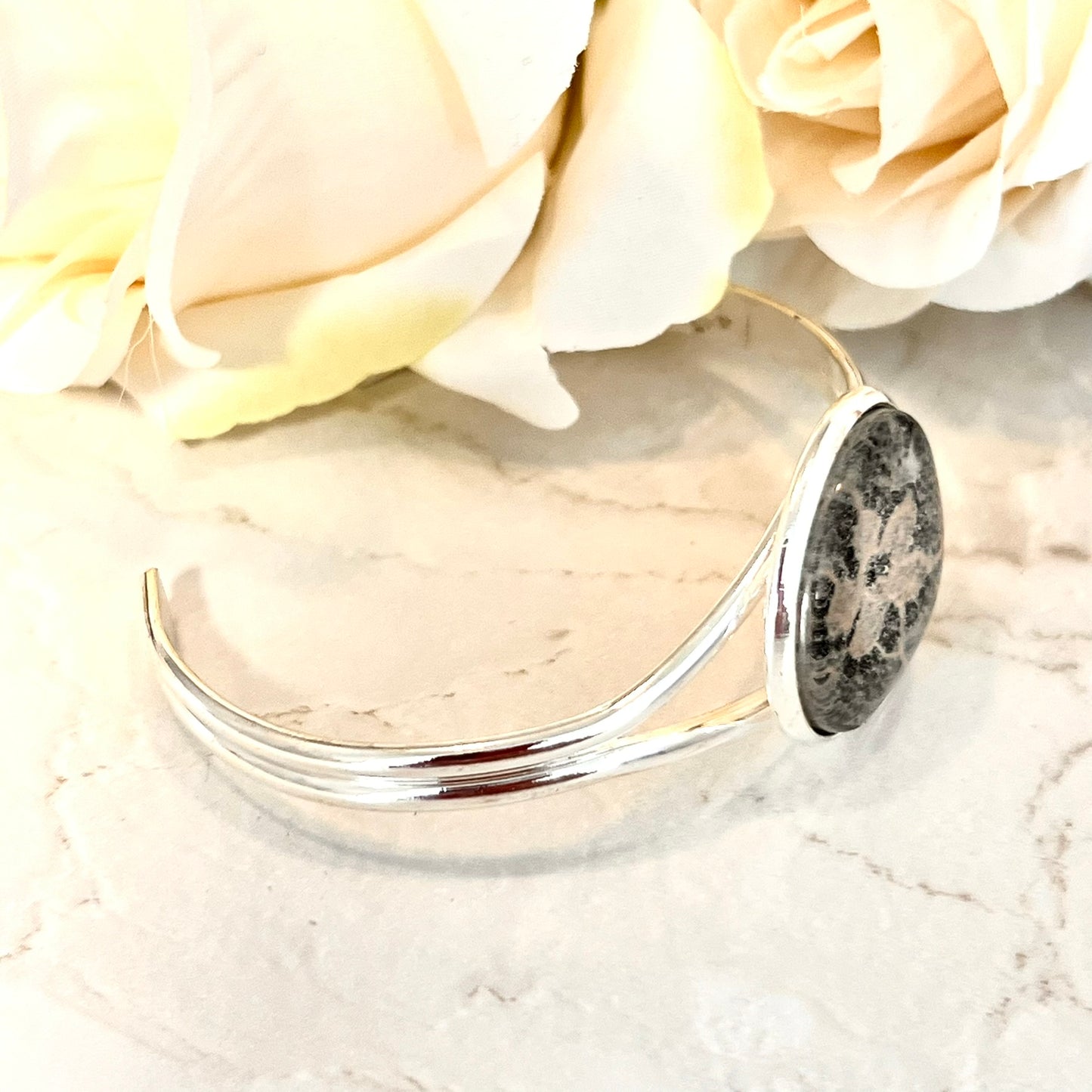 Lace 13th Anniversary Bangle Bracelet Handmade-Bangle-Handmadeanniversary-Handmade Anniversary