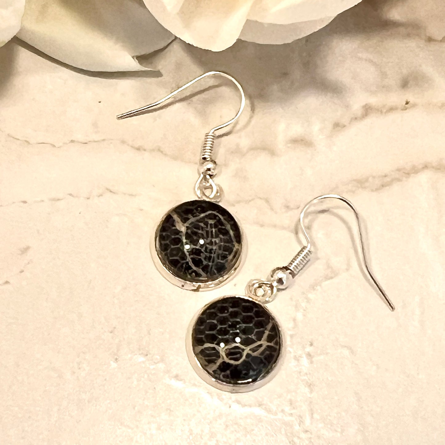Lace 13th Anniversary Drop Earrings Handmade-Earrings-Handmadeanniversary-Handmade Anniversary