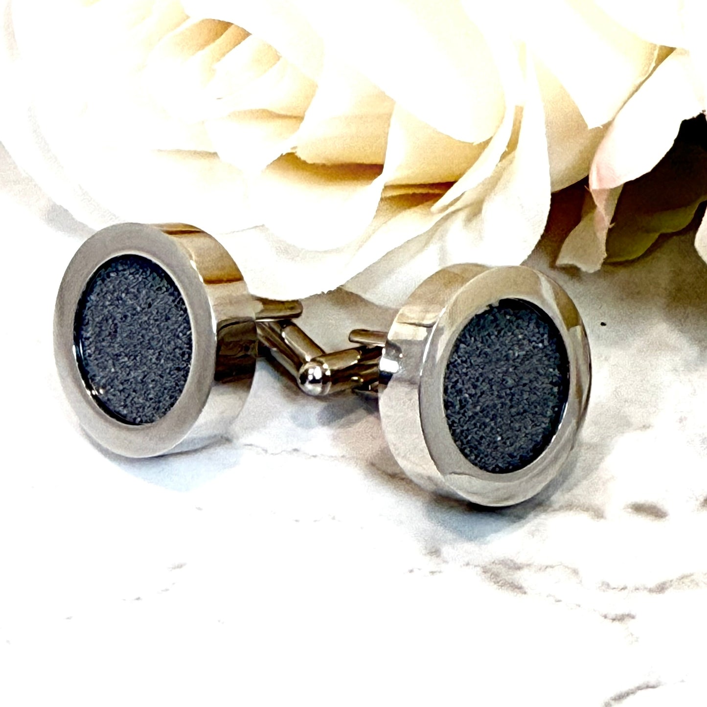 Luxury Statement Iron 6th Wedding Anniversary Cufflinks Handmade-Cufflinks-Handmadeanniversary-Handmade Anniversary