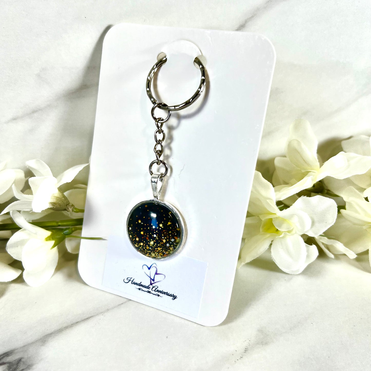 Noir Sparkle Keyring Handmade-Keyring-Handmadeanniversary-Handmade Anniversary