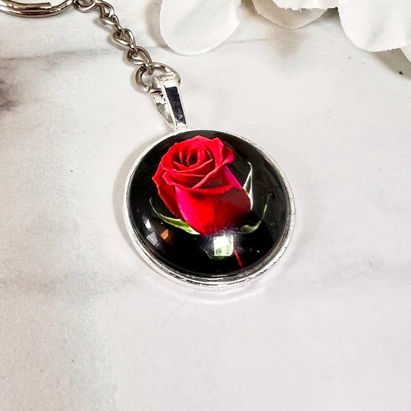 Rose Keyring Handmade-Keyring-Handmadeanniversary-Handmade Anniversary