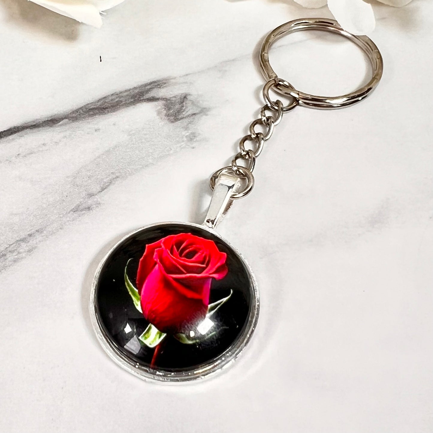 Rose Keyring Handmade-Keyring-Handmadeanniversary-Handmade Anniversary
