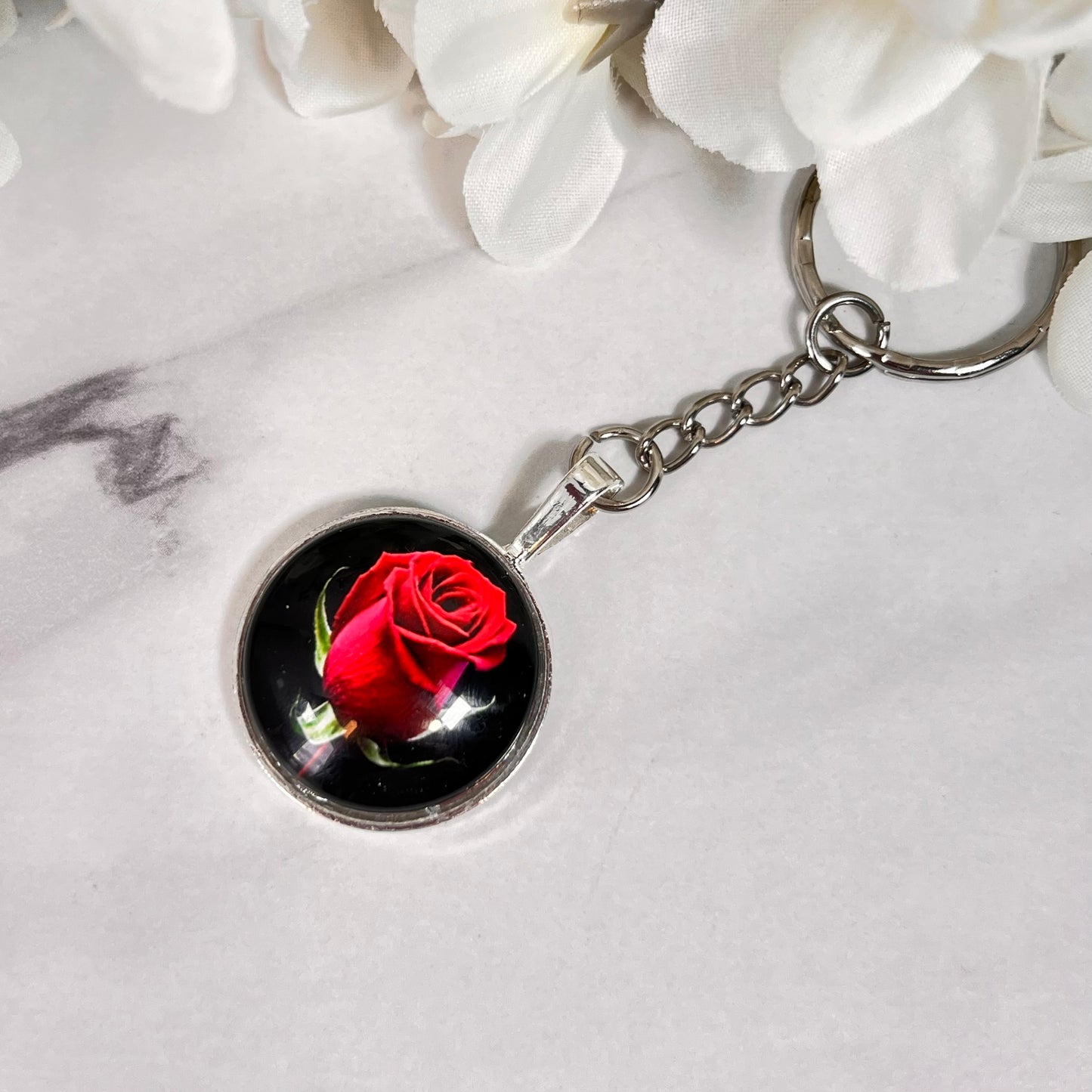 Rose Keyring Handmade-Keyring-Handmadeanniversary-Handmade Anniversary