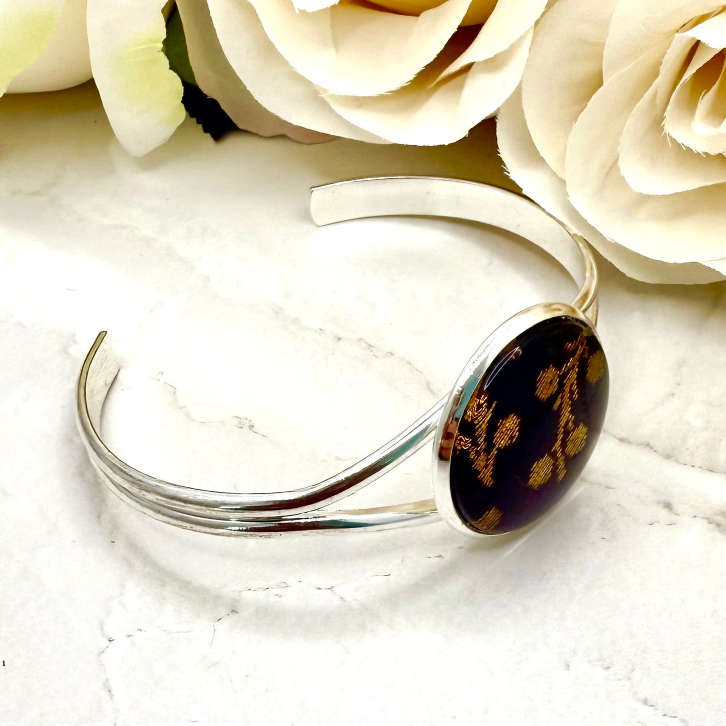 Silk 12th Anniversary Bangle Bracelet Handmade-Bangle-Handmadeanniversary-Handmade Anniversary