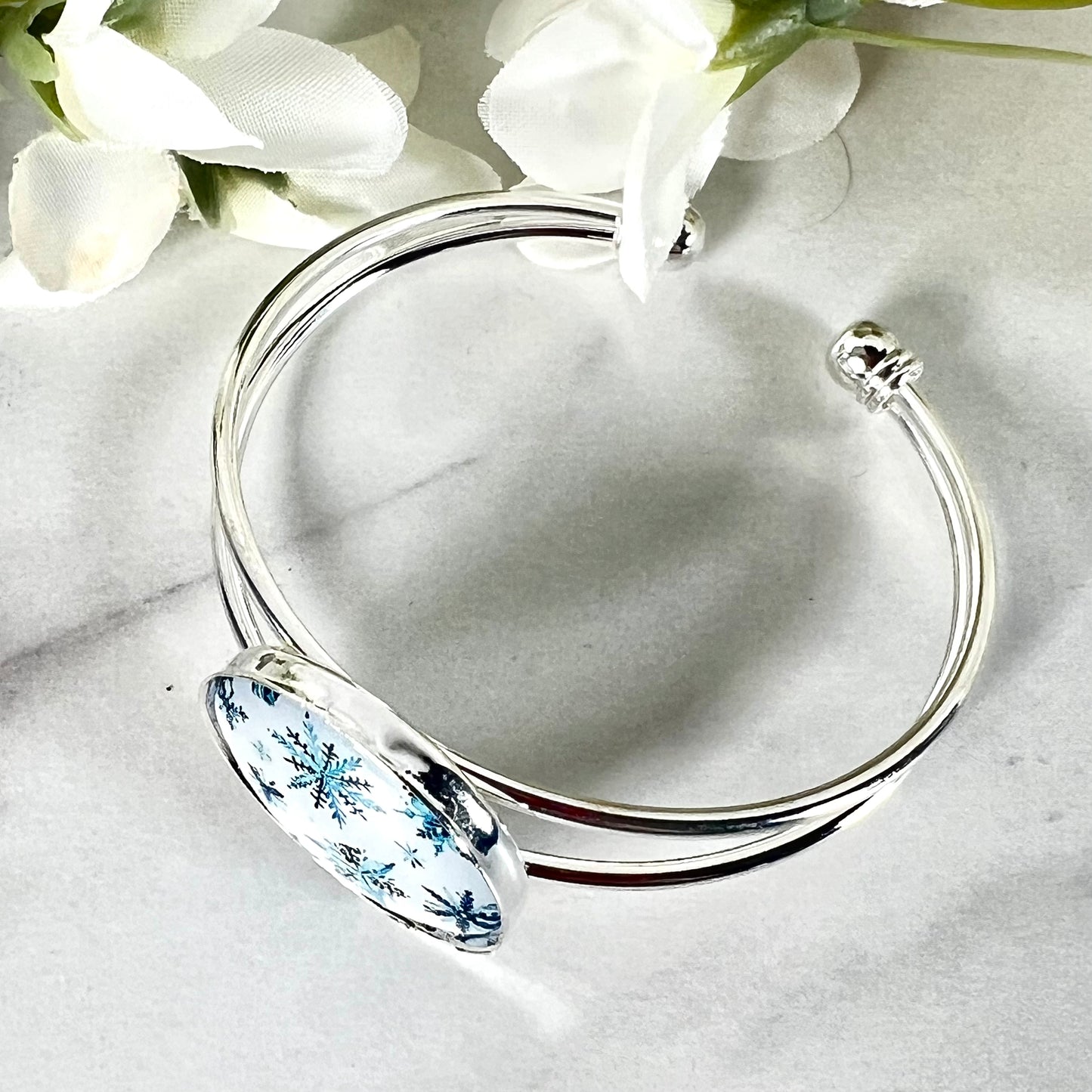 Snowflake Bangle Bracelet Handmade-Bangle-Handmadeanniversary-Handmade Anniversary