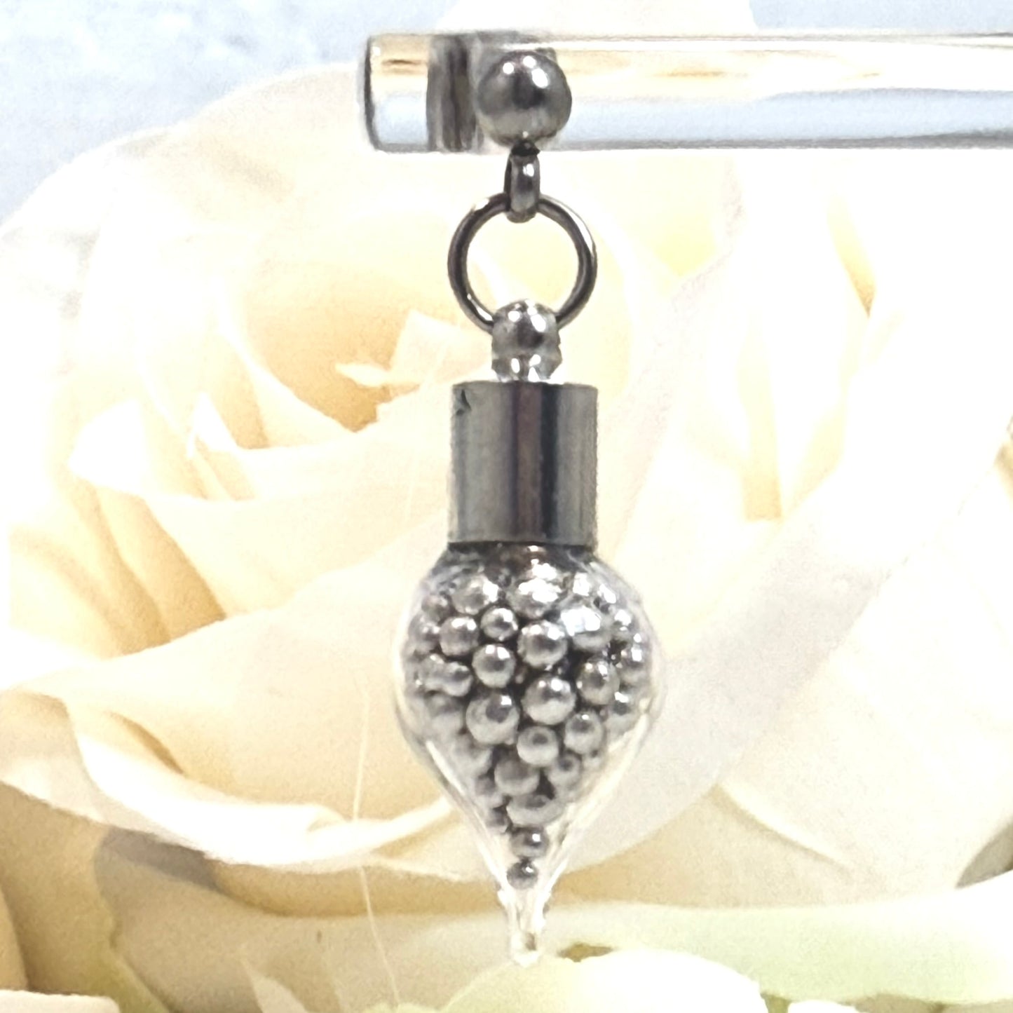Sparkling Tin 10th Anniversary Stud Earrings Handmade-Pendant & Earrings-Handmadeanniversary-Handmade Anniversary