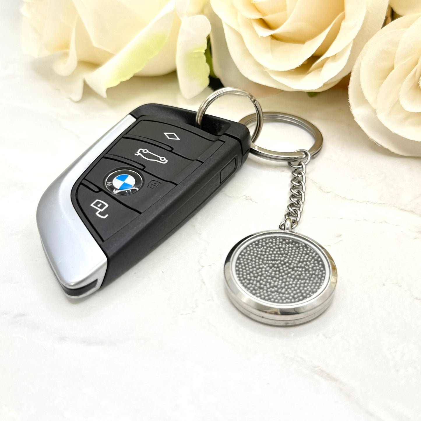 Statement Stainless Steel 11th Anniversary Keyring Handmade-Keyring-Handmade Anniversary