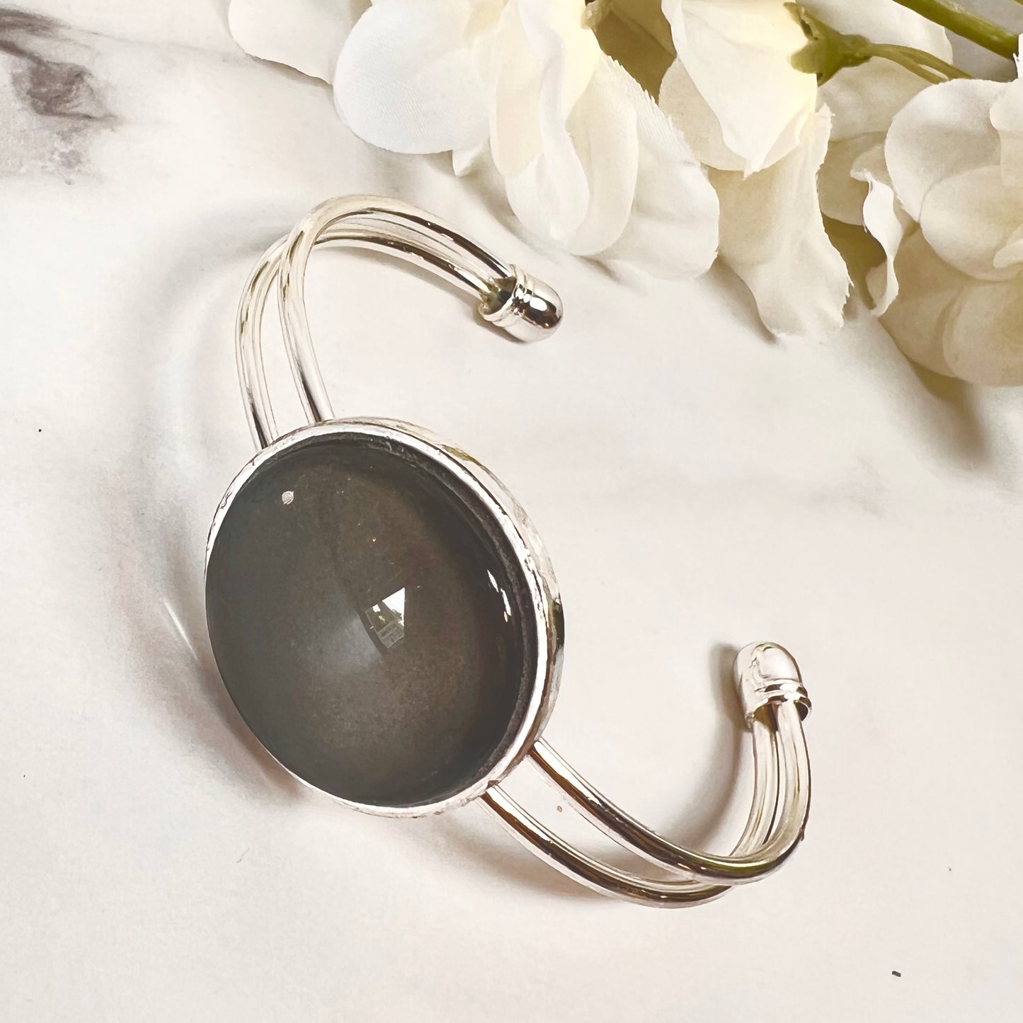 Tin 10th Anniversary Bangle Bracelet Handmade-Bangle-Handmadeanniversary-Handmade Anniversary