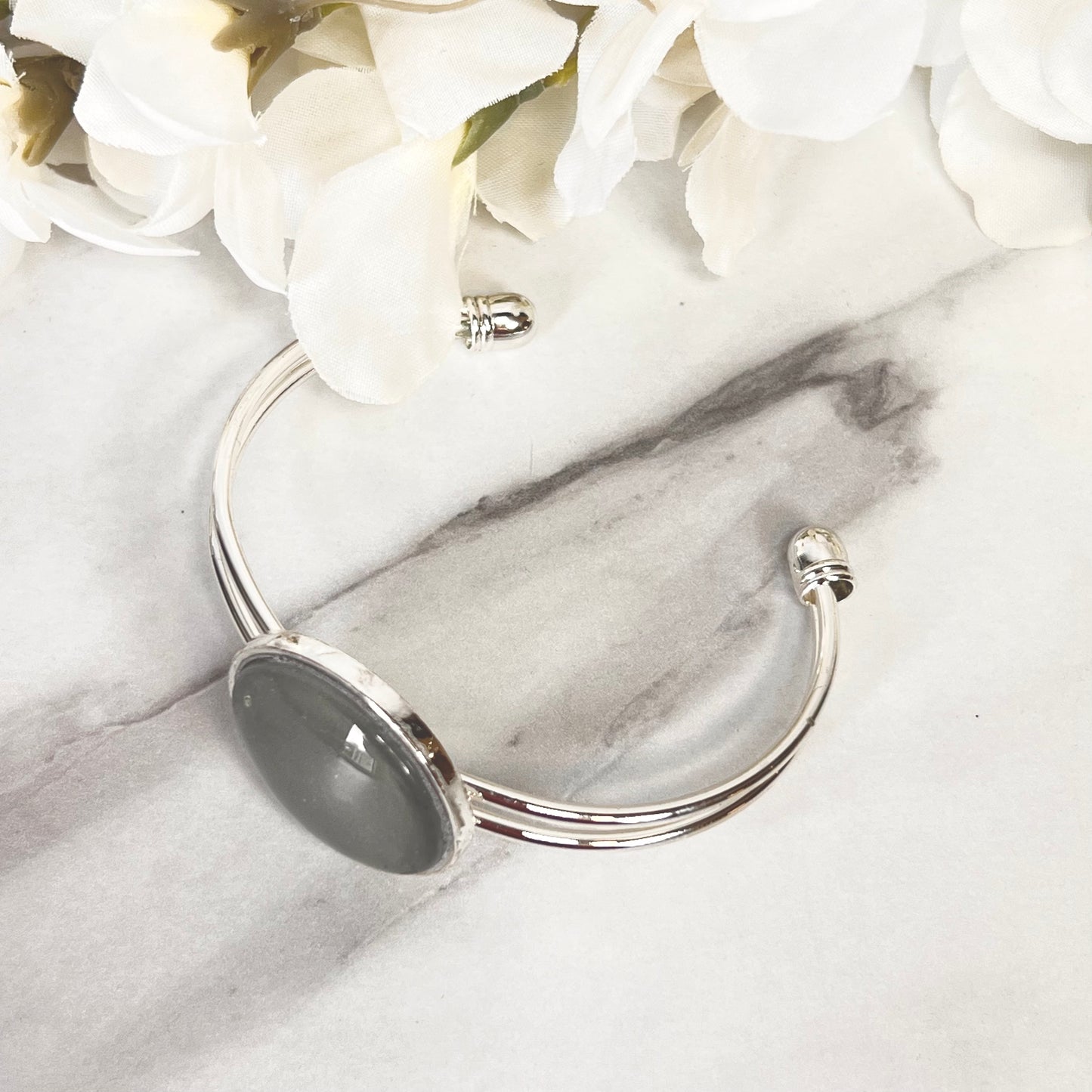 Tin 10th Anniversary Bangle Bracelet Handmade-Bangle-Handmadeanniversary-Handmade Anniversary