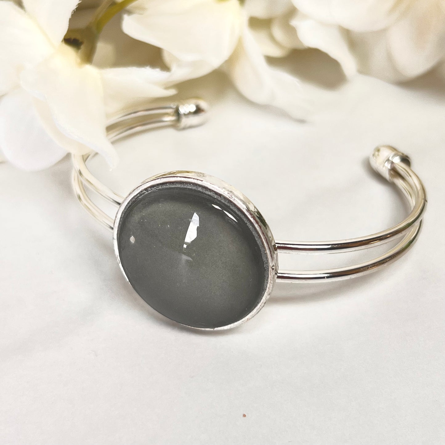 Tin 10th Anniversary Bangle Bracelet Handmade-Bangle-Handmadeanniversary-Handmade Anniversary
