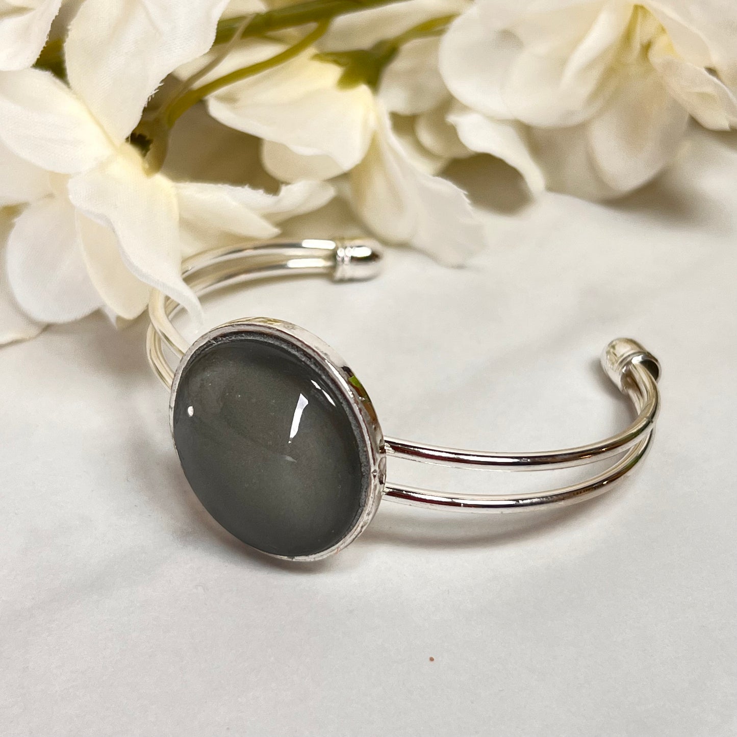 Tin 10th Anniversary Bangle Bracelet Handmade-Bangle-Handmadeanniversary-Handmade Anniversary