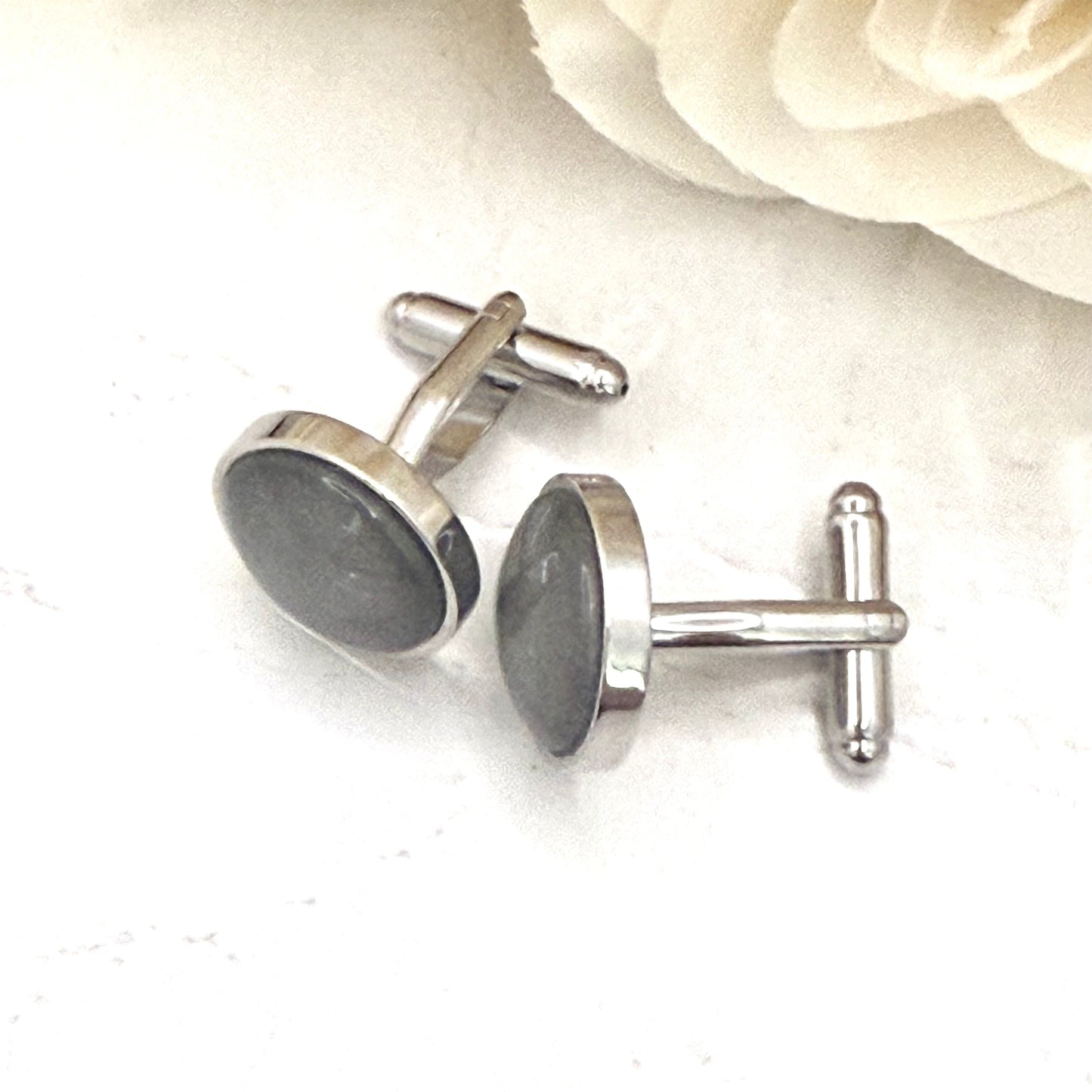 Tin 10th Anniversary Cufflinks Handmade-Cufflinks-Handmadeanniversary-Handmade Anniversary