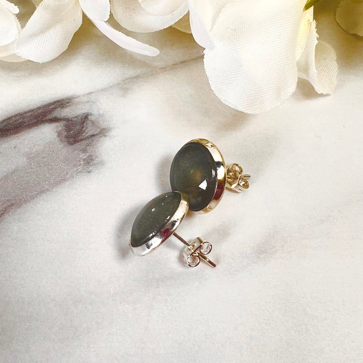 Tin 10th Anniversary Earrings Handmade-Earrings-Handmadeanniversary-Handmade Anniversary