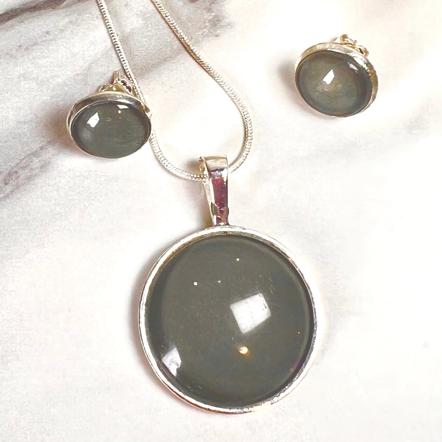 Tin 10th Anniversary Earrings Handmade-Earrings-Handmadeanniversary-Handmade Anniversary
