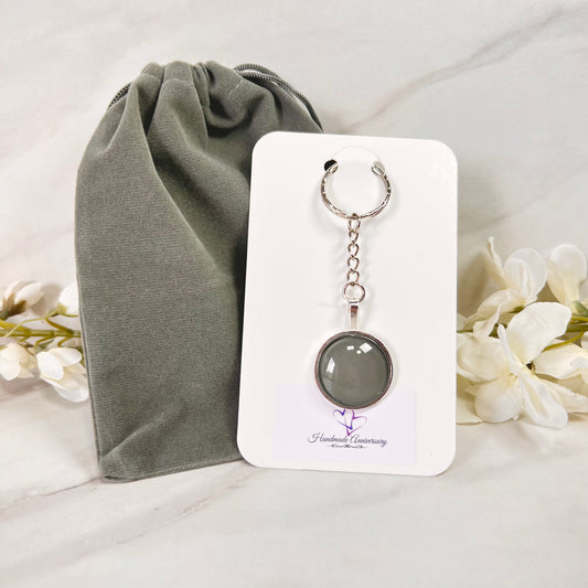 Tin 10th Anniversary Keyring Handmade-Keyring-Handmadeanniversary-Handmade Anniversary