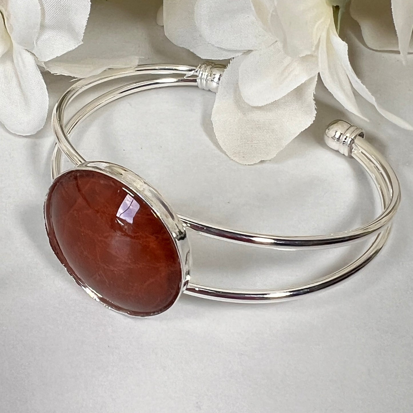 Vegan Leather Anniversary Bangle Bracelet Handmade-Bangle-Handmadeanniversary-Handmade Anniversary