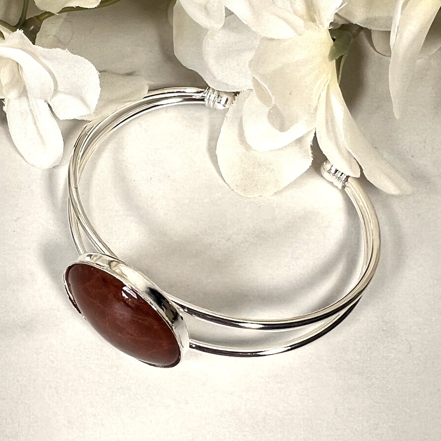 Vegan Leather Anniversary Bangle Bracelet Handmade-Bangle-Handmadeanniversary-Handmade Anniversary