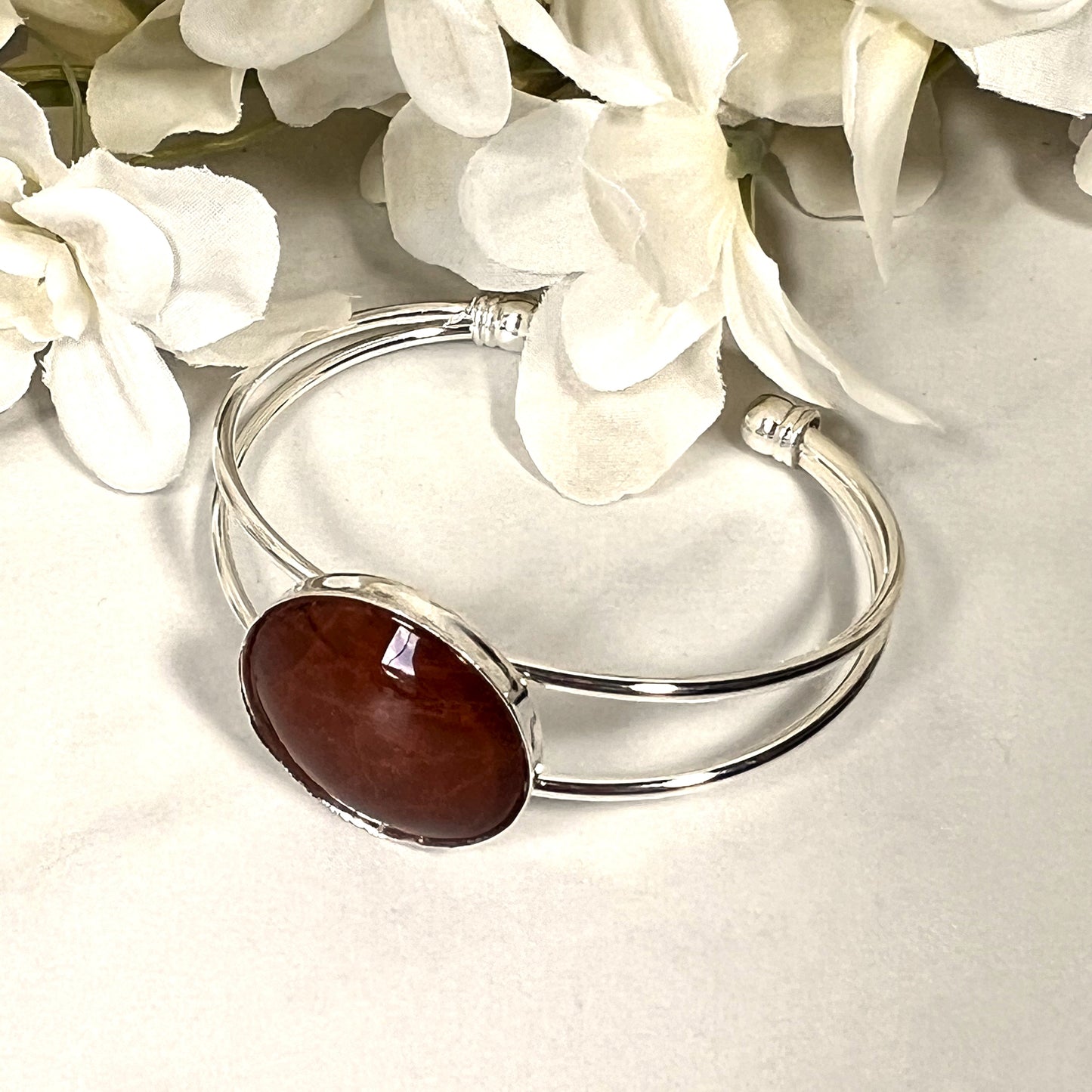 Vegan Leather Anniversary Bangle Bracelet Handmade-Bangle-Handmadeanniversary-Handmade Anniversary