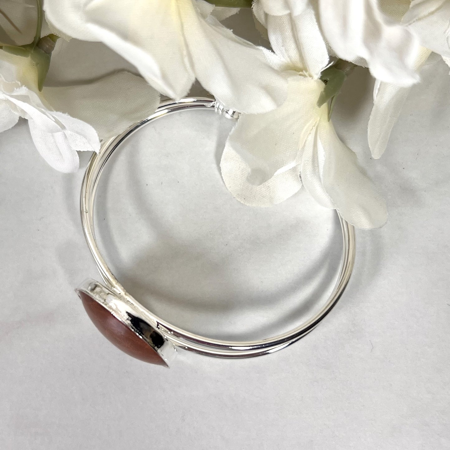 Vegan Leather Anniversary Bangle Bracelet Handmade-Bangle-Handmadeanniversary-Handmade Anniversary