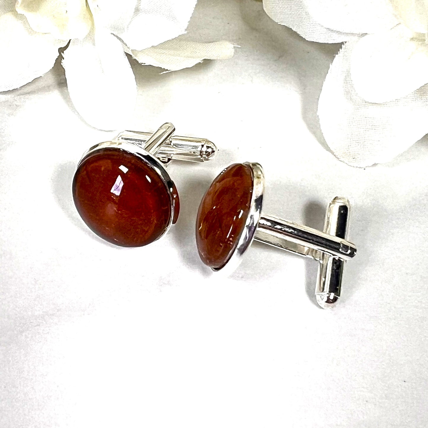 Vegan Leather Anniversary Cufflinks & Key Ring Gift Set Handmade-Cufflinks-Handmadeanniversary-Handmade Anniversary