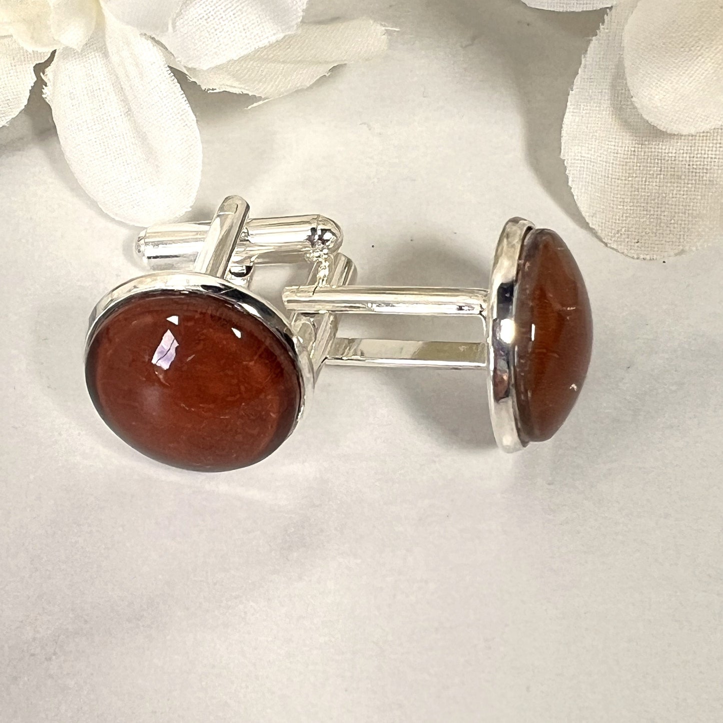 Vegan Leather Anniversary Cufflinks & Key Ring Gift Set Handmade-Cufflinks-Handmadeanniversary-Handmade Anniversary