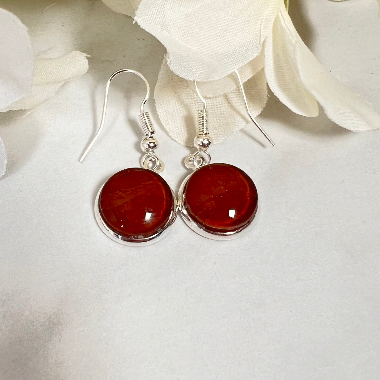 Vegan Leather Anniversary Drop Earrings Handmade-Earrings-Handmadeanniversary-Handmade Anniversary