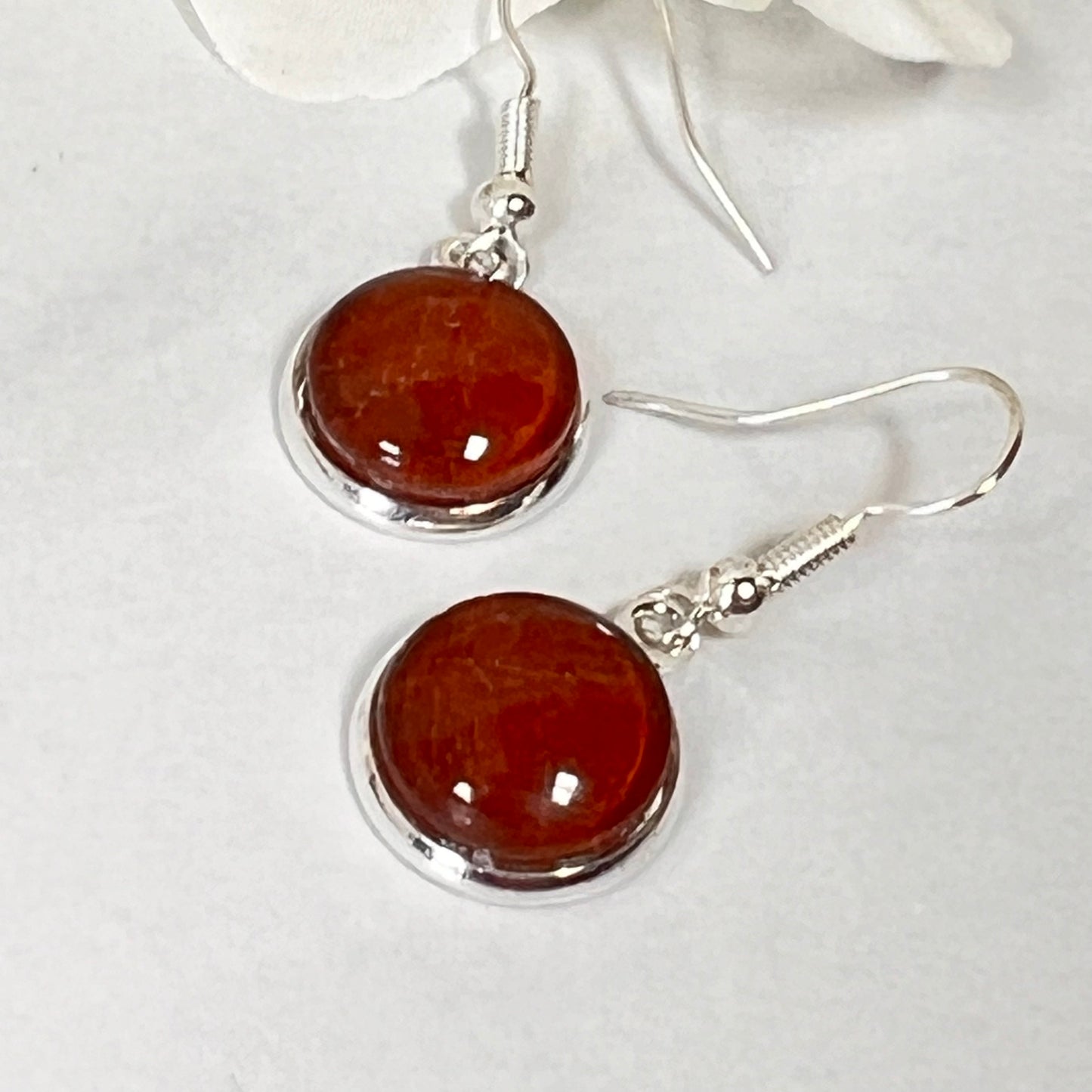 Vegan Leather Anniversary Drop Earrings Handmade-Earrings-Handmadeanniversary-Handmade Anniversary