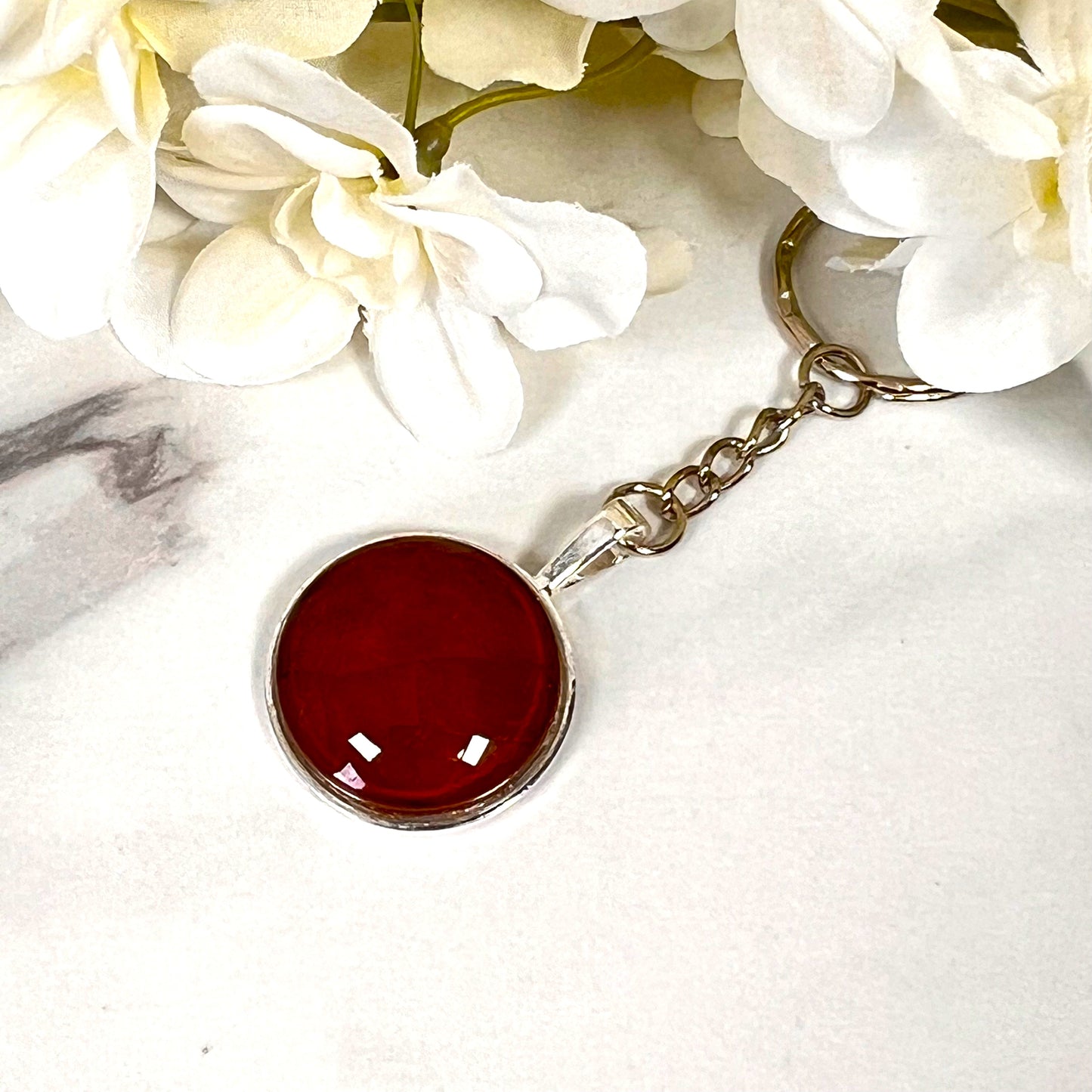 Vegan Leather Anniversary Keyring Handmade-Keyring-Handmadeanniversary-Handmade Anniversary
