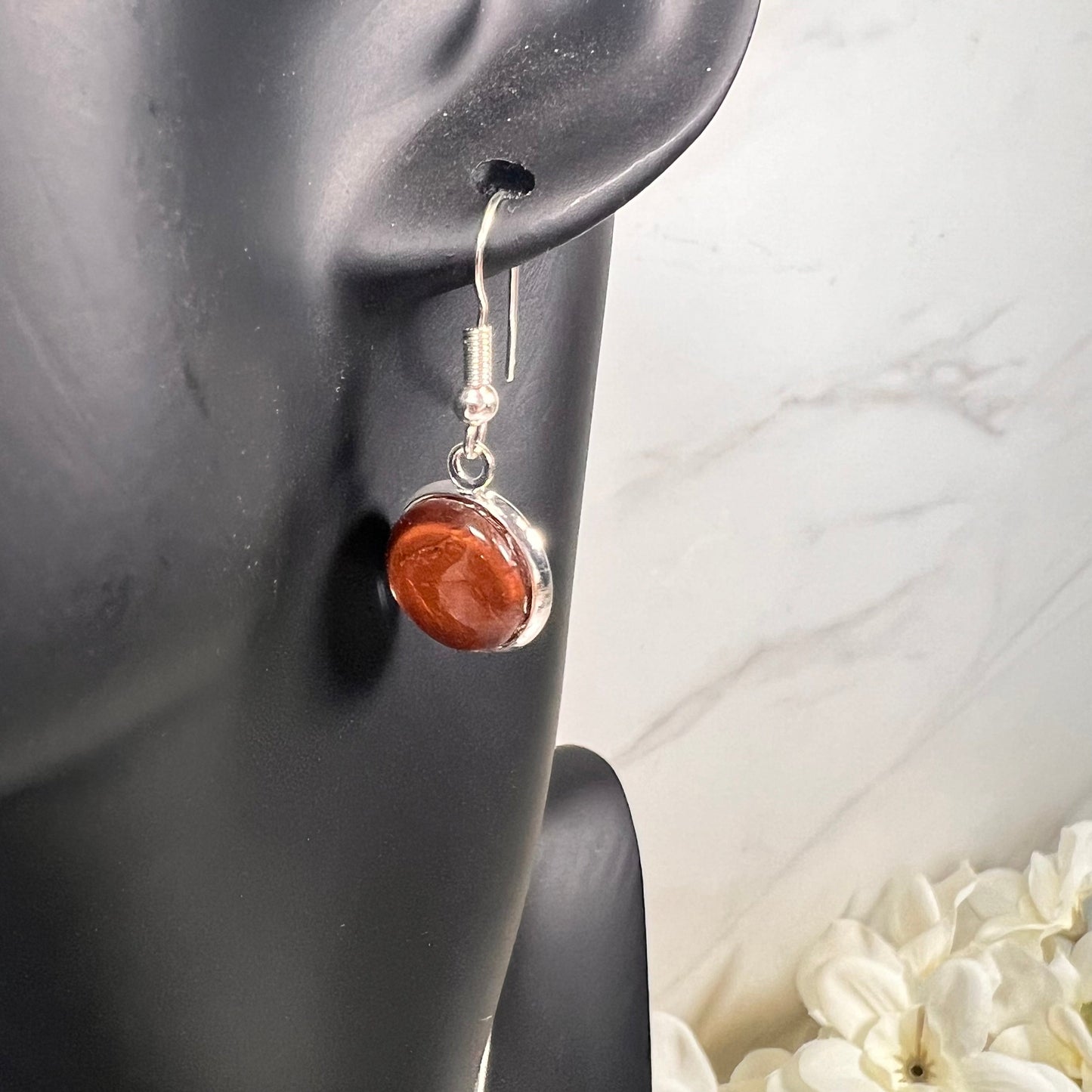Vegan Leather Anniversary Pendant, Drop Earrings & Bangle Jewellery Set Handmade-Pendant & Earrings-Handmadeanniversary-Handmade Anniversary