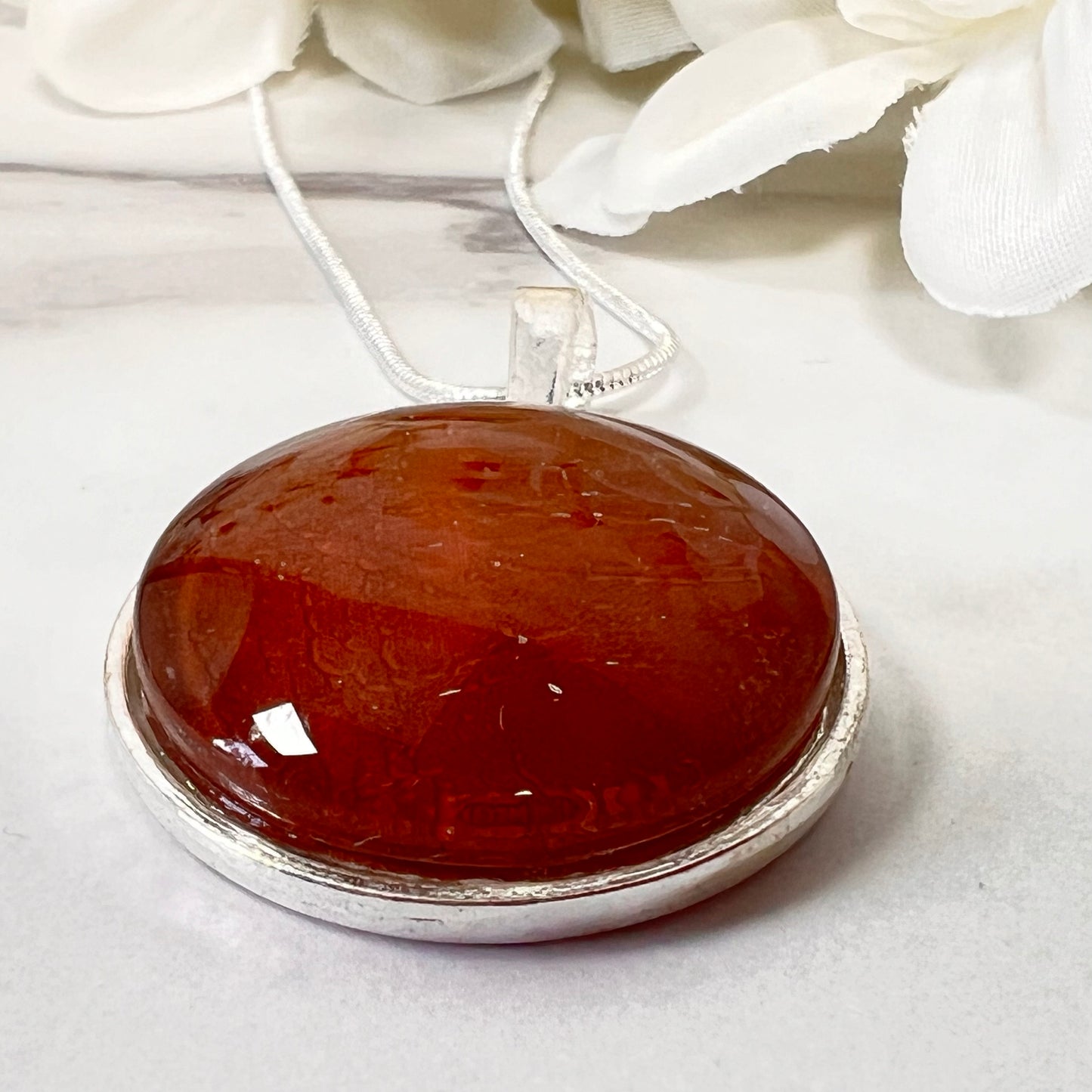 Vegan Leather Anniversary Pendant, Stud Earrings & Bangle Jewellery Set Handmade-Pendant & Earrings-Handmadeanniversary-Handmade Anniversary