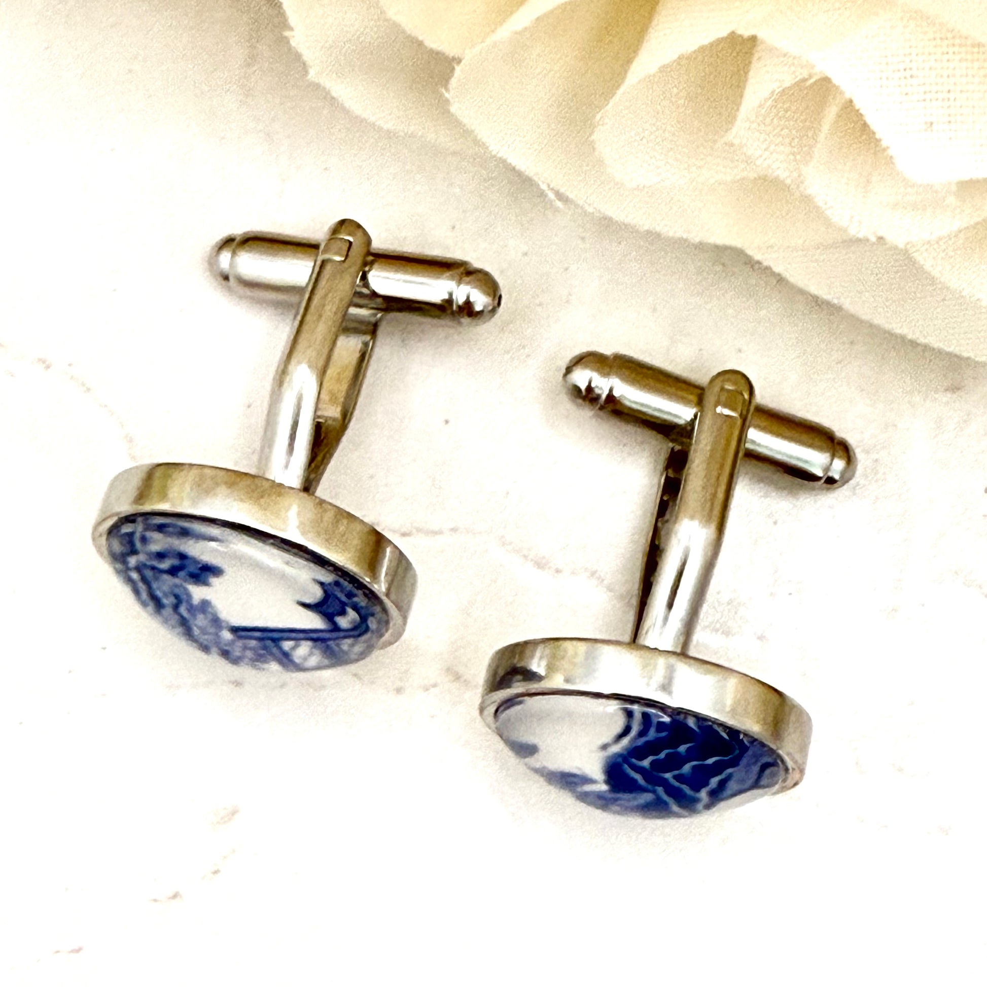 Willow 9th Anniversary Cufflinks Handmade-Cufflinks-Handmadeanniversary-Handmade Anniversary