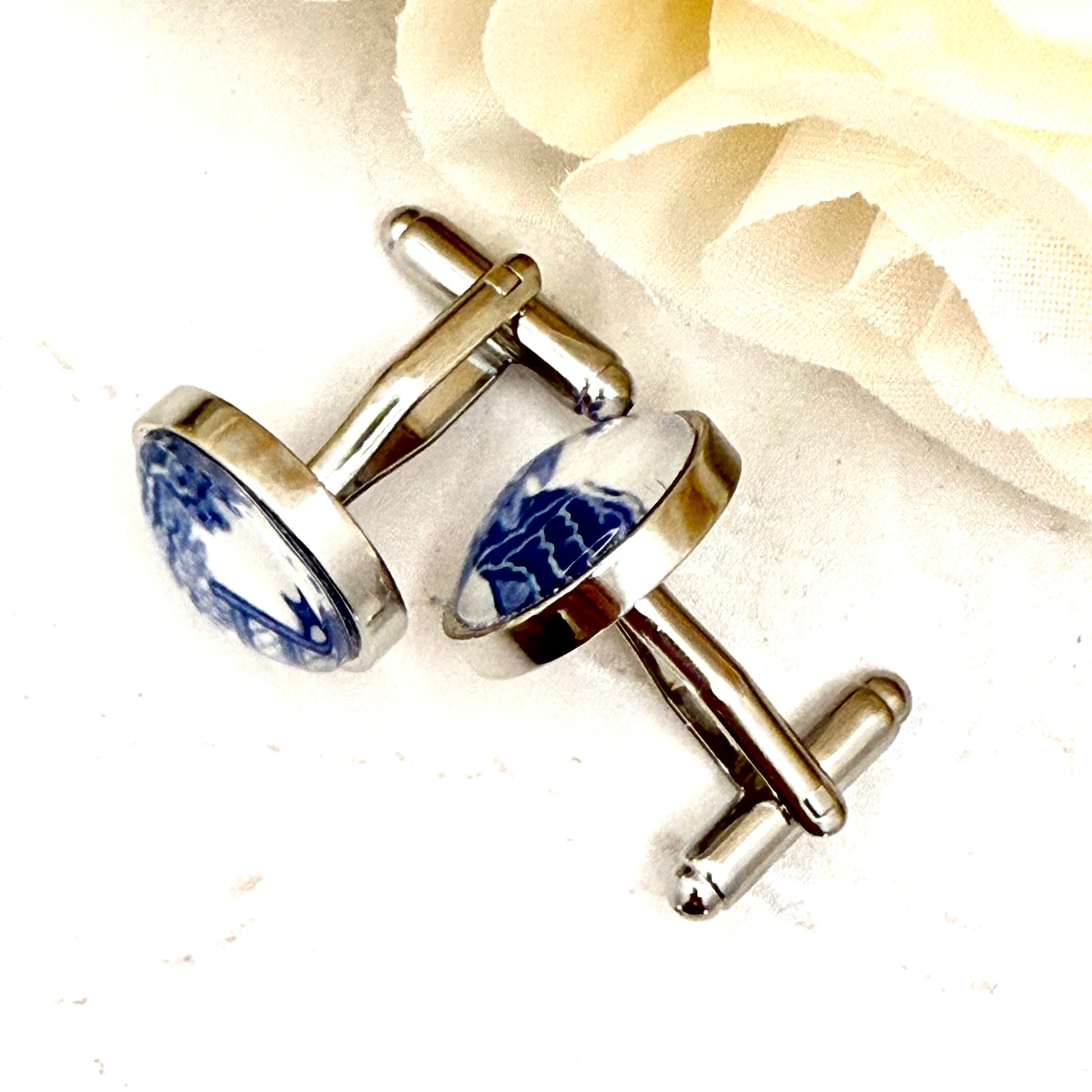 Willow 9th Anniversary Cufflinks Handmade-Cufflinks-Handmadeanniversary-Handmade Anniversary