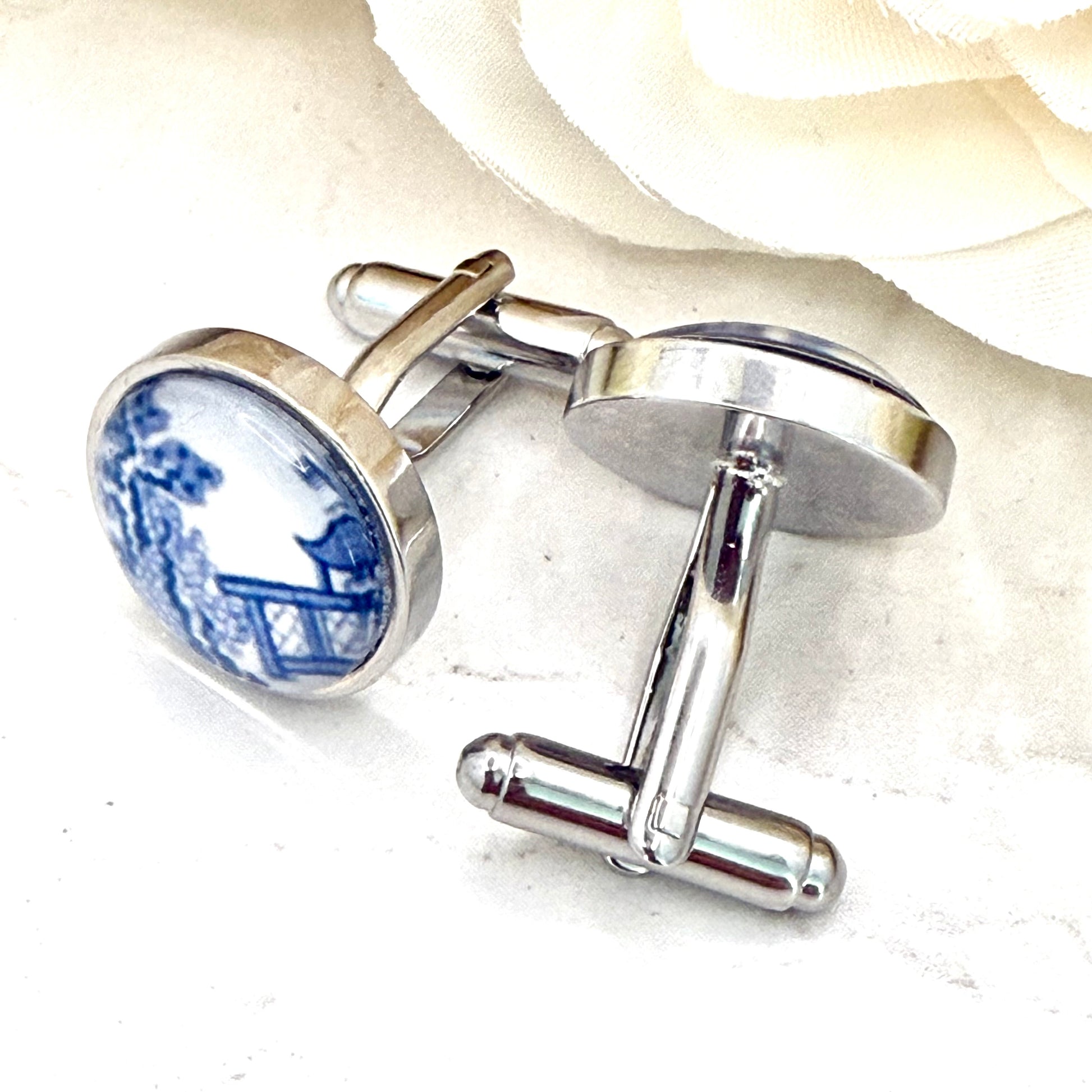 Willow 9th Anniversary Cufflinks Handmade-Cufflinks-Handmadeanniversary-Handmade Anniversary