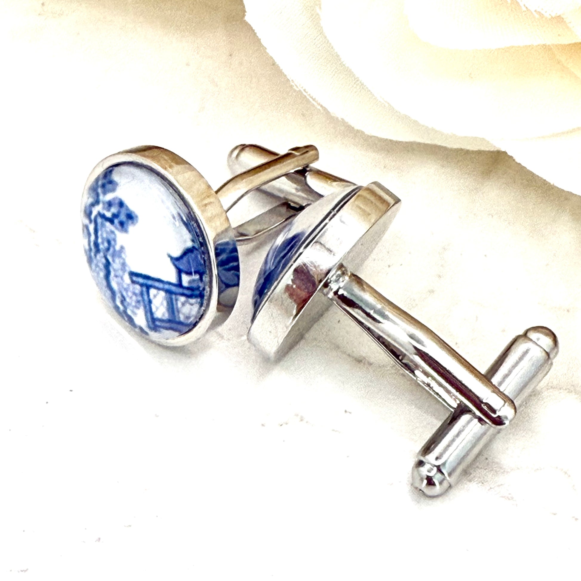 Willow 9th Anniversary Cufflinks Handmade-Cufflinks-Handmadeanniversary-Handmade Anniversary