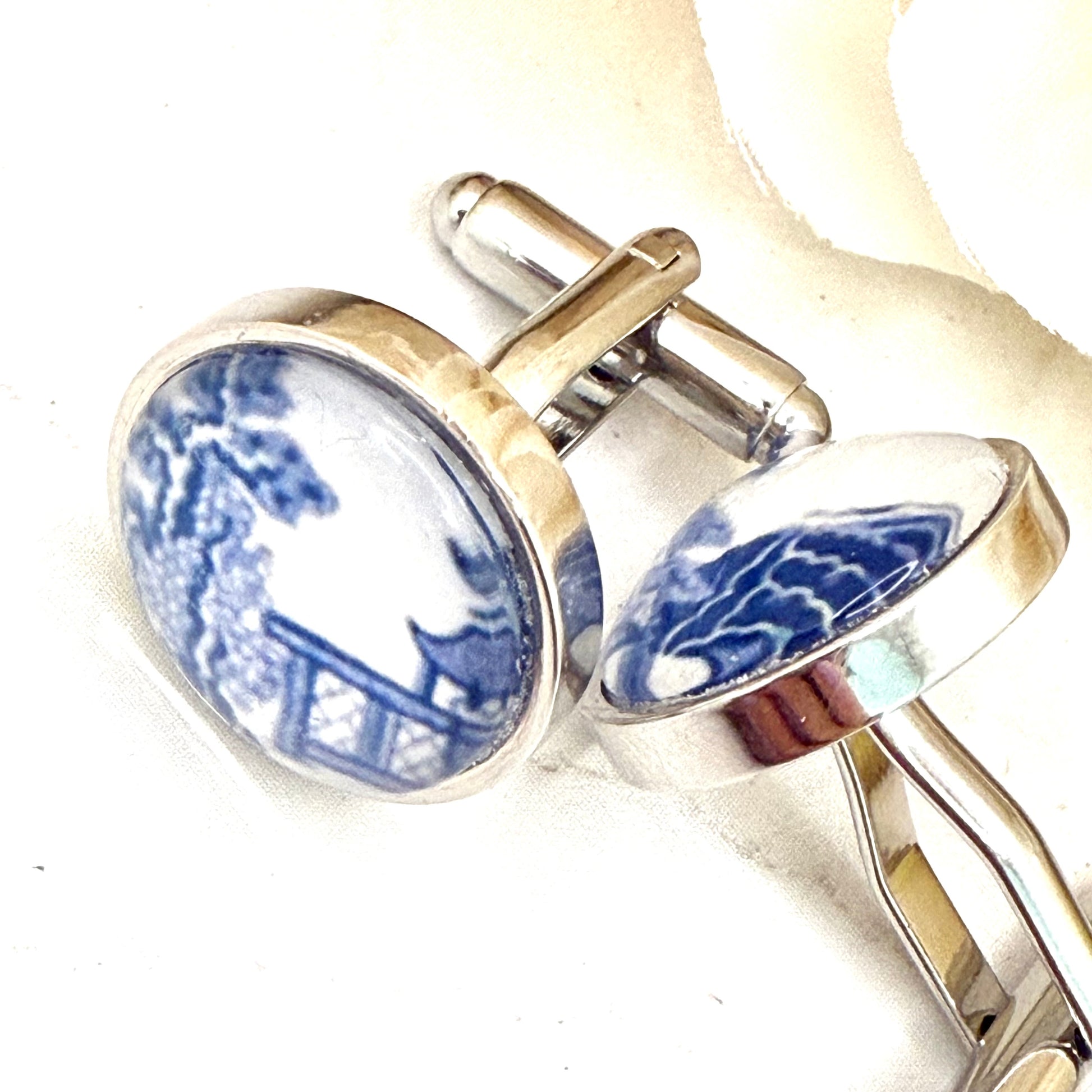 Willow 9th Anniversary Cufflinks Handmade-Cufflinks-Handmadeanniversary-Handmade Anniversary