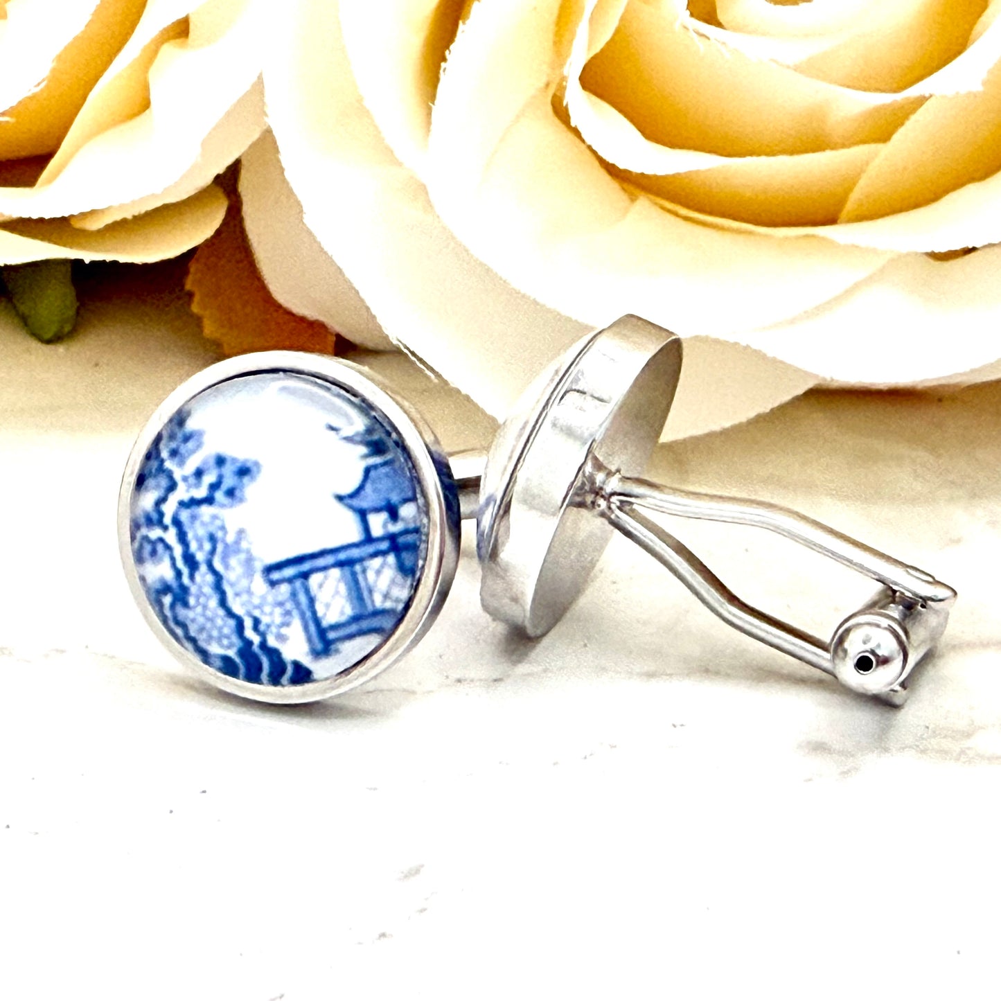 Willow 9th Anniversary Cufflinks Handmade-Cufflinks-Handmadeanniversary-Handmade Anniversary