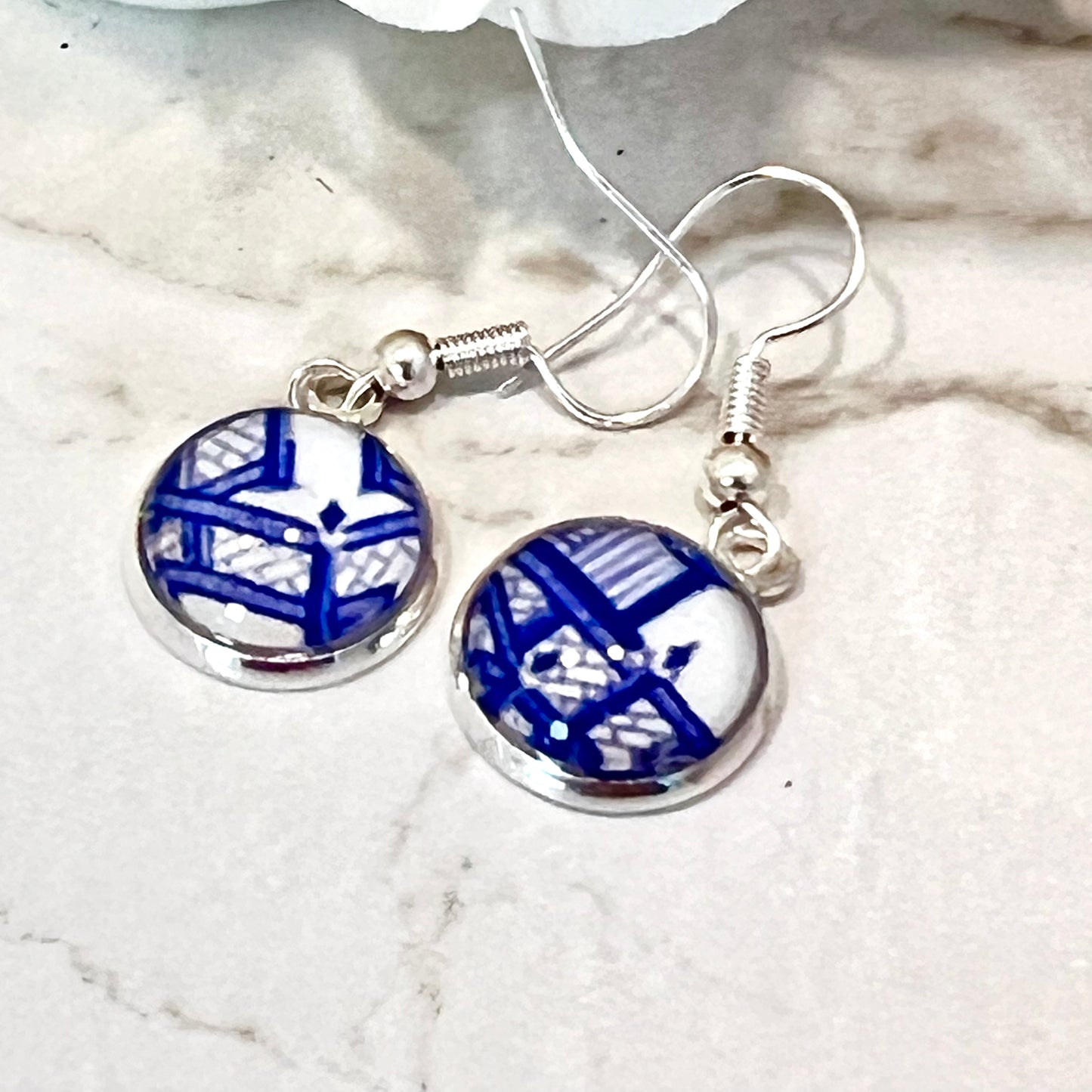 Willow 9th Anniversary Drop Earrings Silver Plated Handmade-Earrings-Handmadeanniversary-Handmade Anniversary