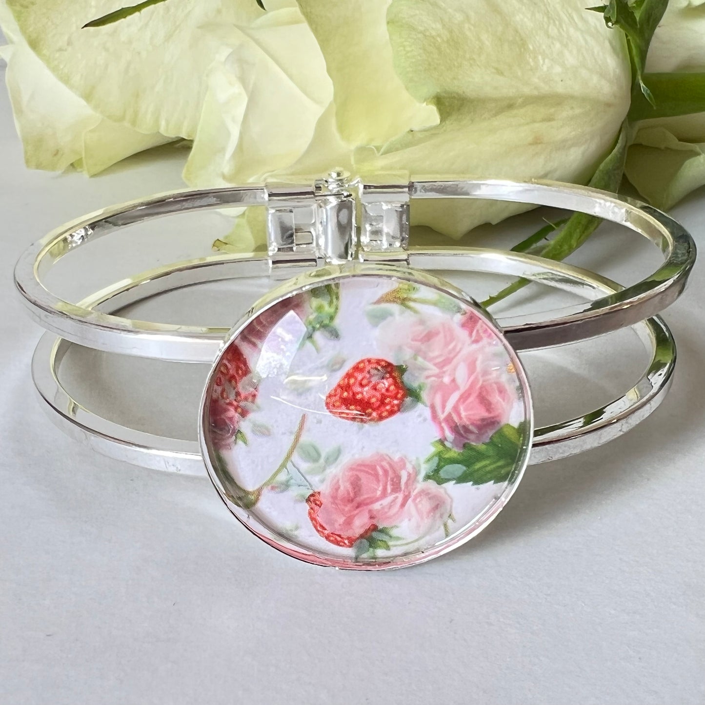 Fruit & Flower 4th Anniversary Bangle Bracelet Handmade-Bangle-Handmadeanniversary-Handmade Anniversary