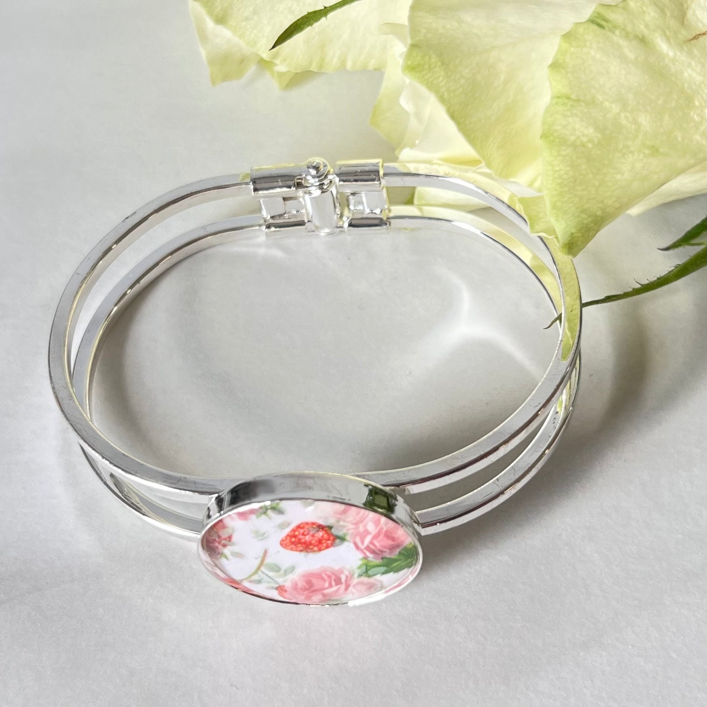 Fruit & Flower 4th Anniversary Bangle Bracelet Handmade-Bangle-Handmadeanniversary-Handmade Anniversary