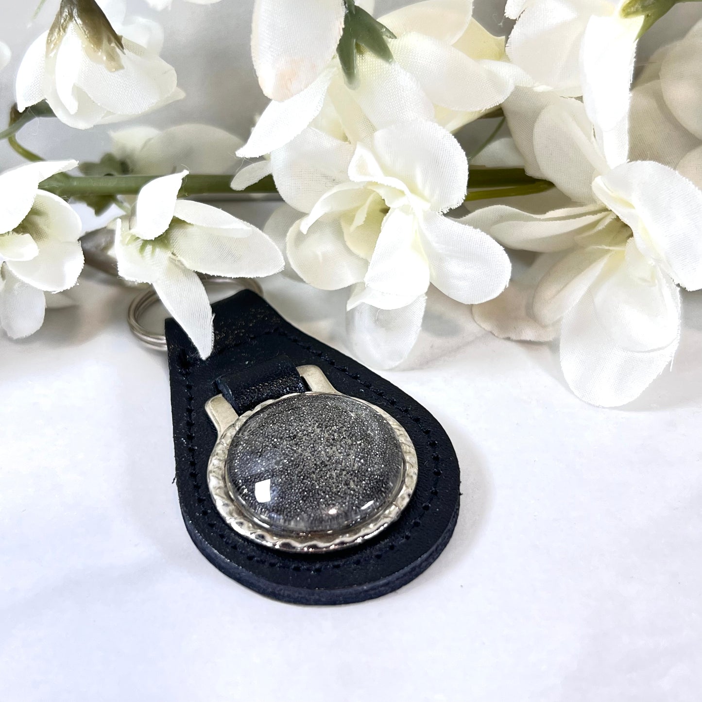 Iron 6th Anniversary Leather Key Fob Handmade-Keyring-Handmadeanniversary-Handmade Anniversary