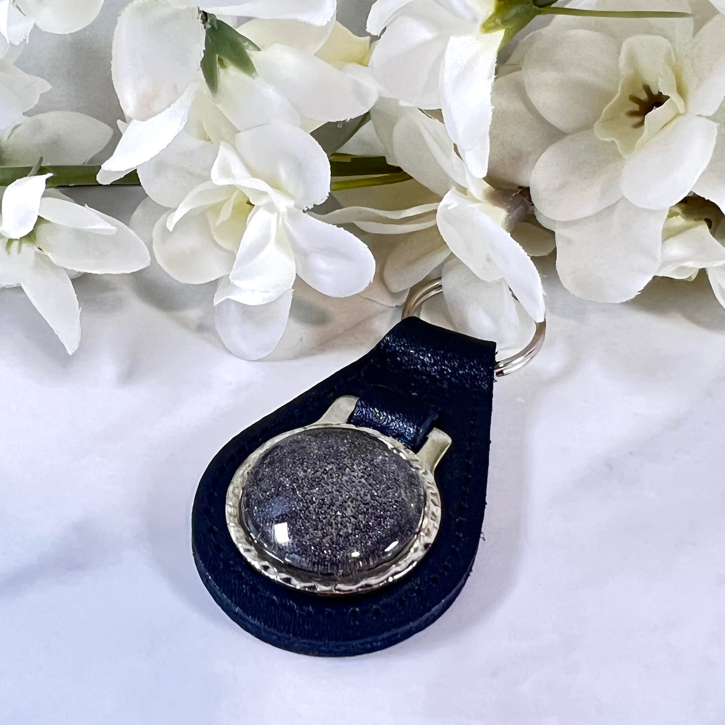 Iron 6th Anniversary Leather Key Fob Handmade-Keyring-Handmadeanniversary-Handmade Anniversary