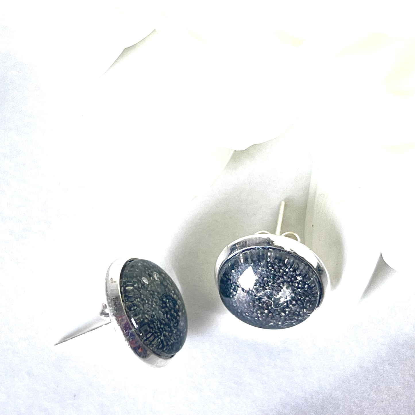 Iron 6th Anniversary Stud Earrings Handmade-Earrings-Handmadeanniversary-Handmade Anniversary