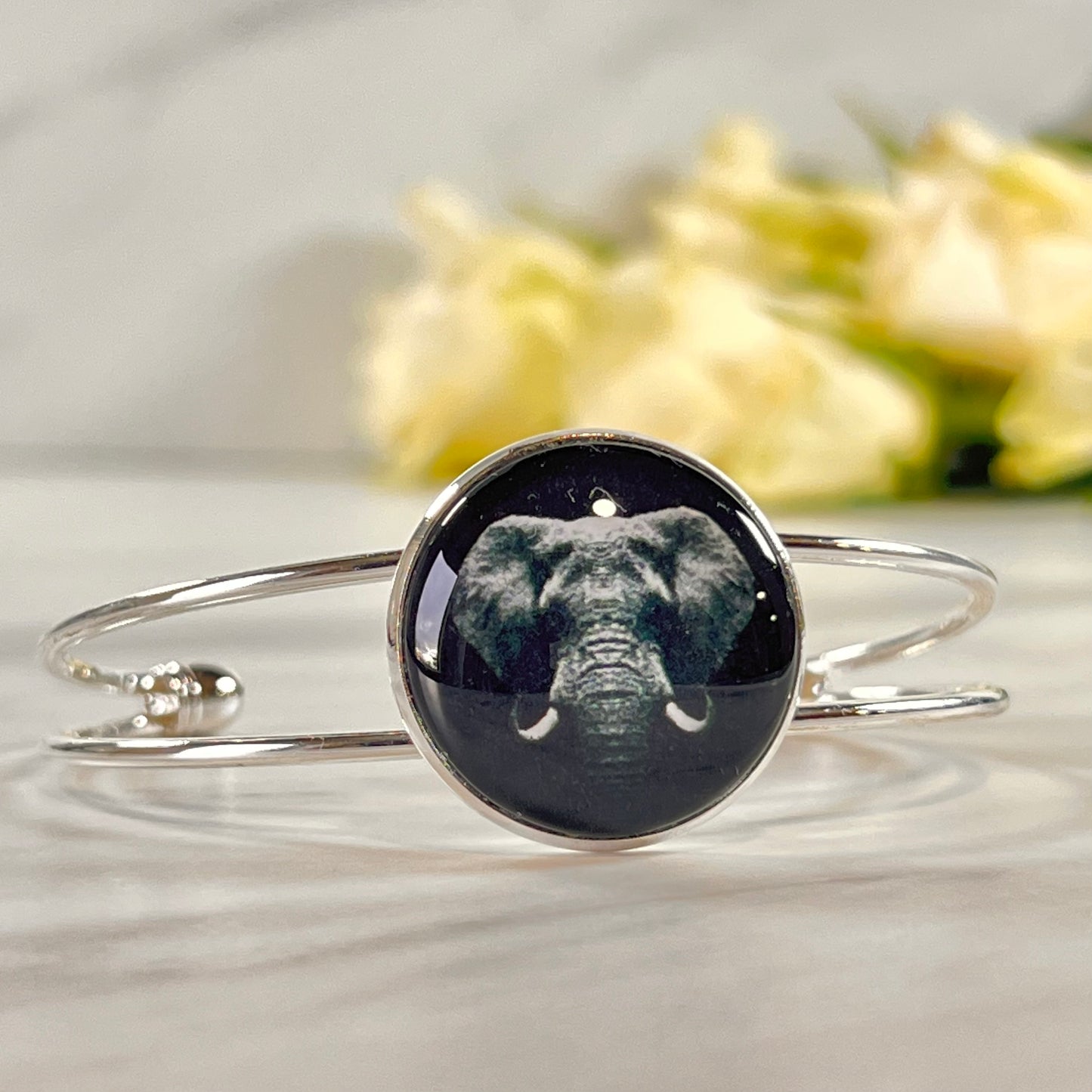 Ivory 14th Anniversary Bangle Bracelet Handmade-Bangle-Handmadeanniversary-Handmade Anniversary