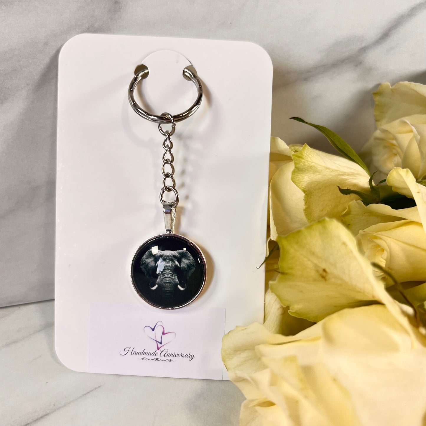 Ivory 14th Anniversary Keyring Handmade-Keyring-Handmadeanniversary-Handmade Anniversary