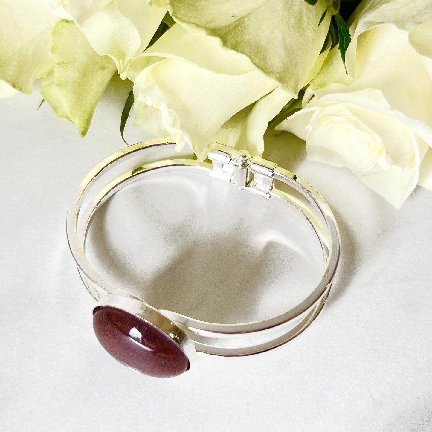 Leather 3rd Anniversary Bangle Bracelet Handmade-Bangle-Handmadeanniversary-Handmade Anniversary
