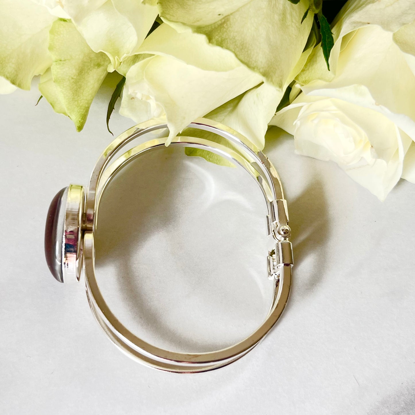 Leather 3rd Anniversary Bangle Bracelet Handmade-Bangle-Handmadeanniversary-Handmade Anniversary