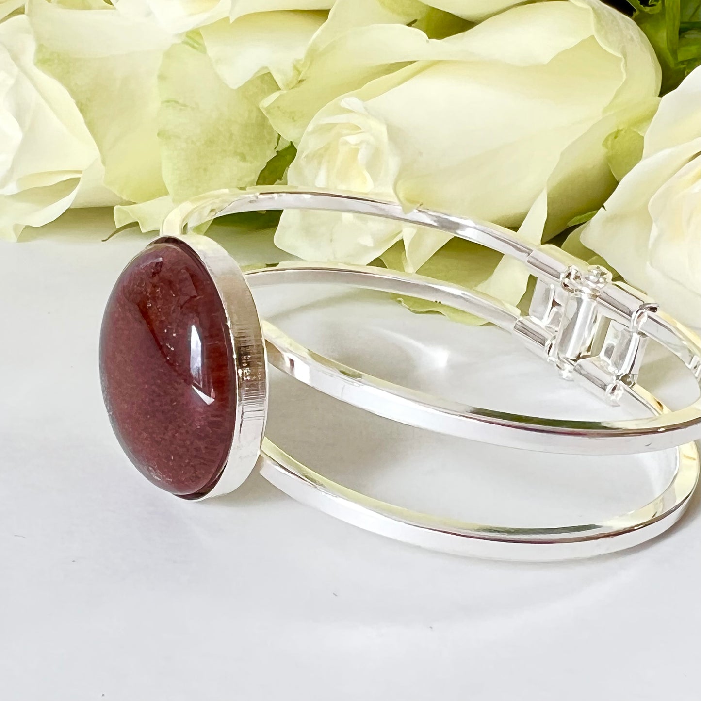 Leather 3rd Anniversary Bangle Bracelet Handmade-Bangle-Handmadeanniversary-Handmade Anniversary