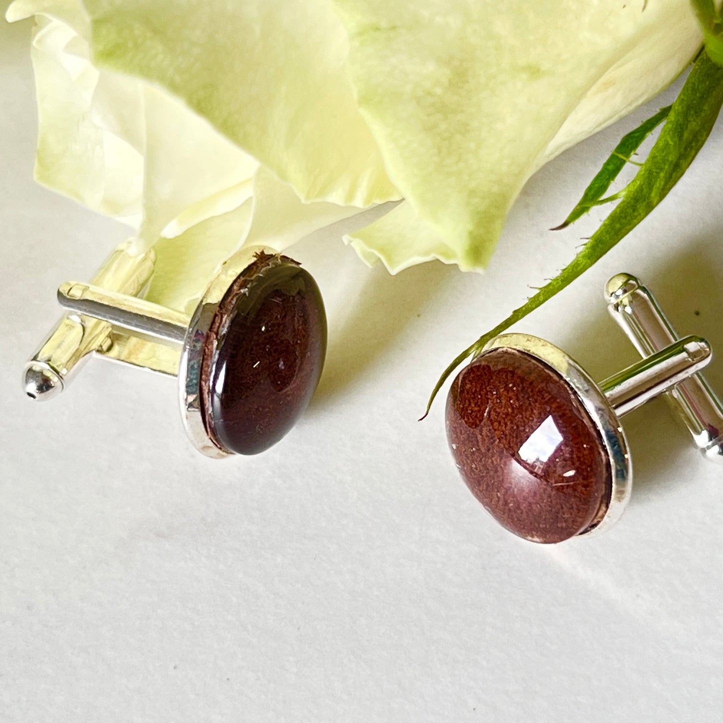Leather 3rd Anniversary Cufflinks Handmade-Cufflinks-Handmadeanniversary-Handmade Anniversary